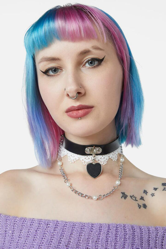 Image of Jewelry. Productname: Meta Fantasy Choker in Black colour by brand - Dangerfield