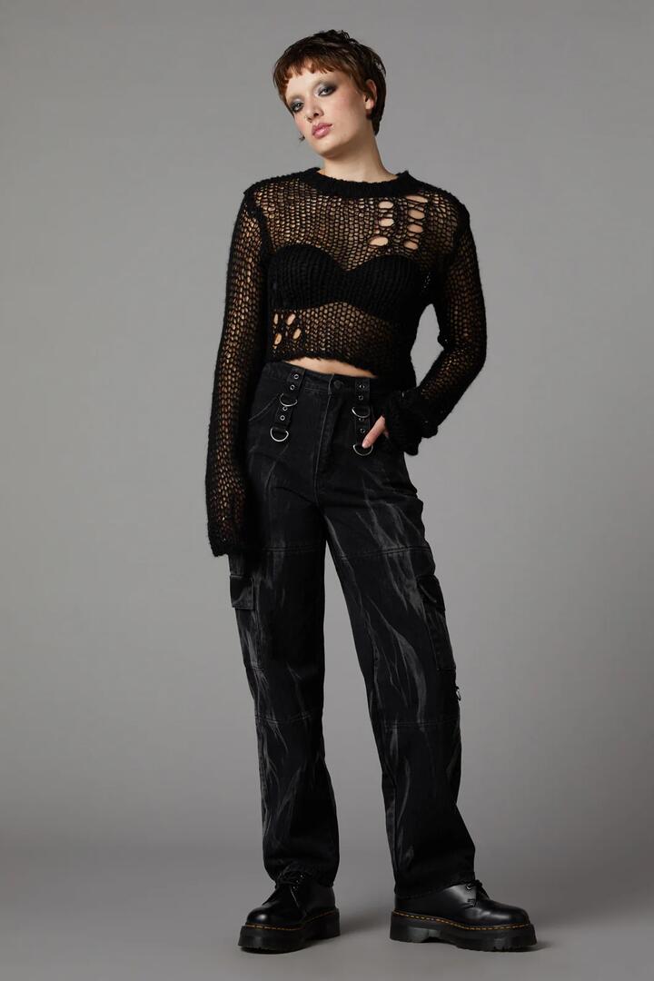 Image of a model wearing Pants. Productname: Dead Last Cargo Pant in Multi colour by brand - Black Friday