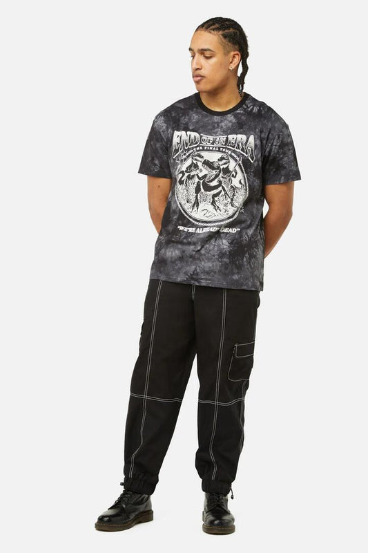 Image of a model wearing Tops. Productname: End Of An Era Tee in Black colour by brand - Dangerfield