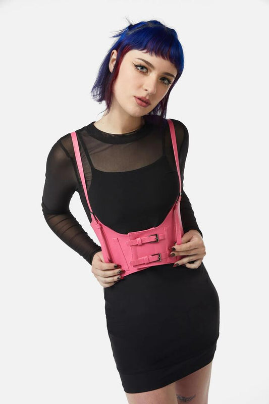 Image of Lingerie. Productname: Corset Harness in Pink colour by brand - Dangerfield