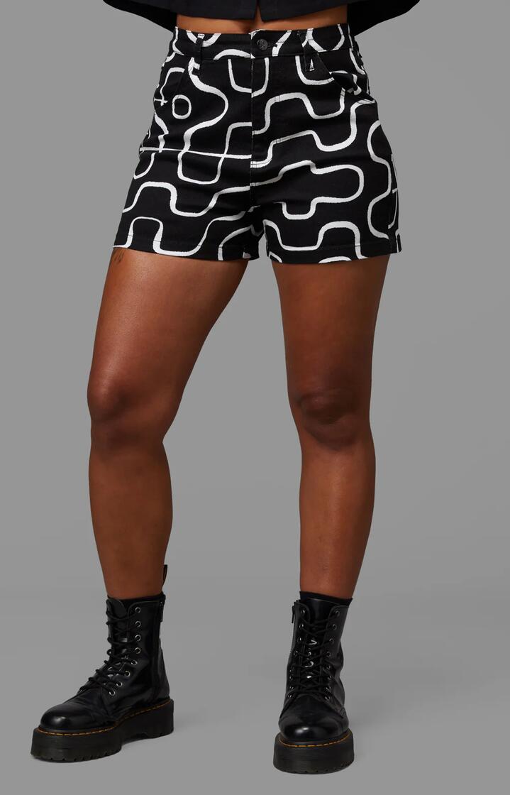 Image of a model wearing Shorts. Productname: Soundwave Short in Black colour by brand - Black Friday