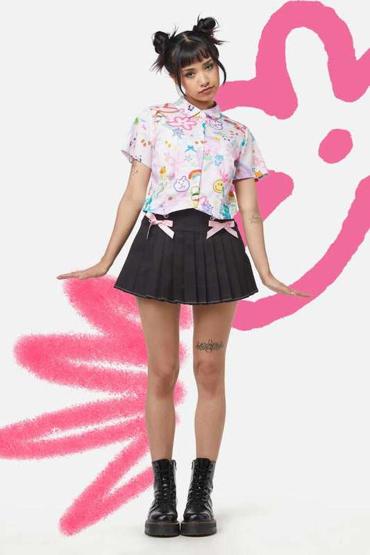 Image of a model wearing Tops. Productname: Zero Concentration Shirt in Multi colour by brand - Dangerfield