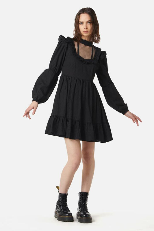 Image of a model wearing Dress. Productname: Maidservant Dress in Black colour by brand - Dangerfield