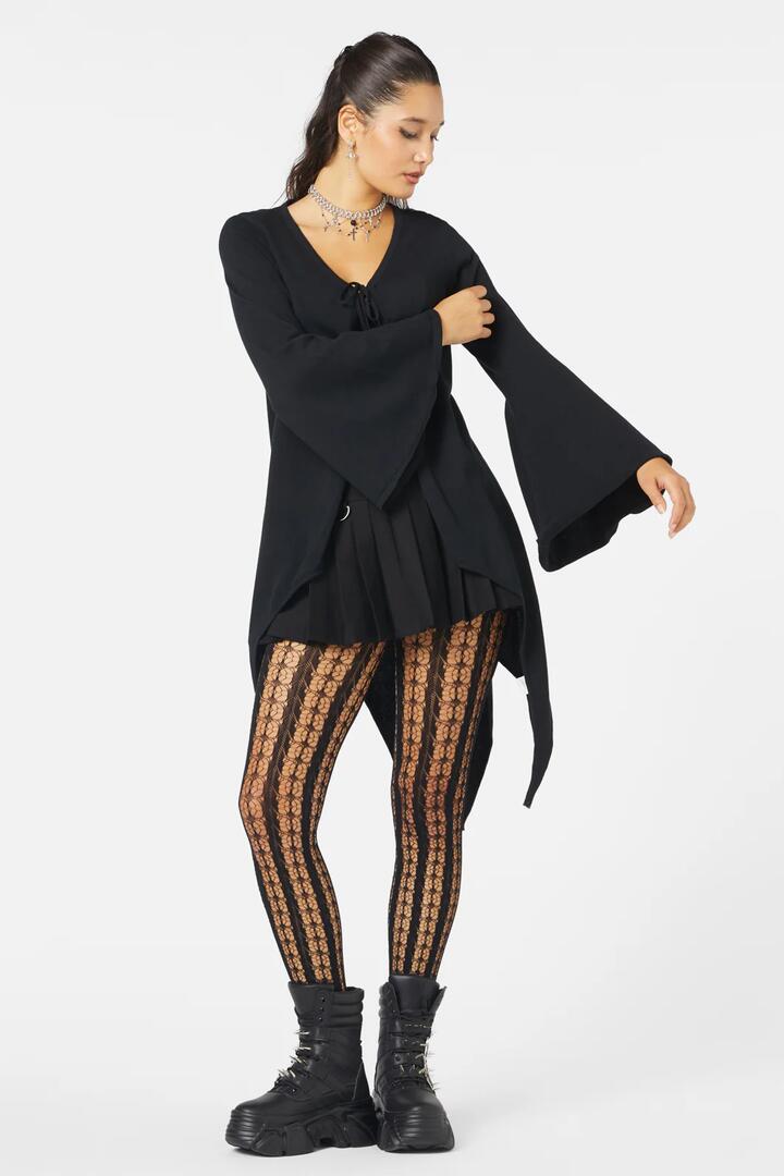 Image of Accessories. Productname: Fern Tie Cardi in Black colour by brand - Black Friday