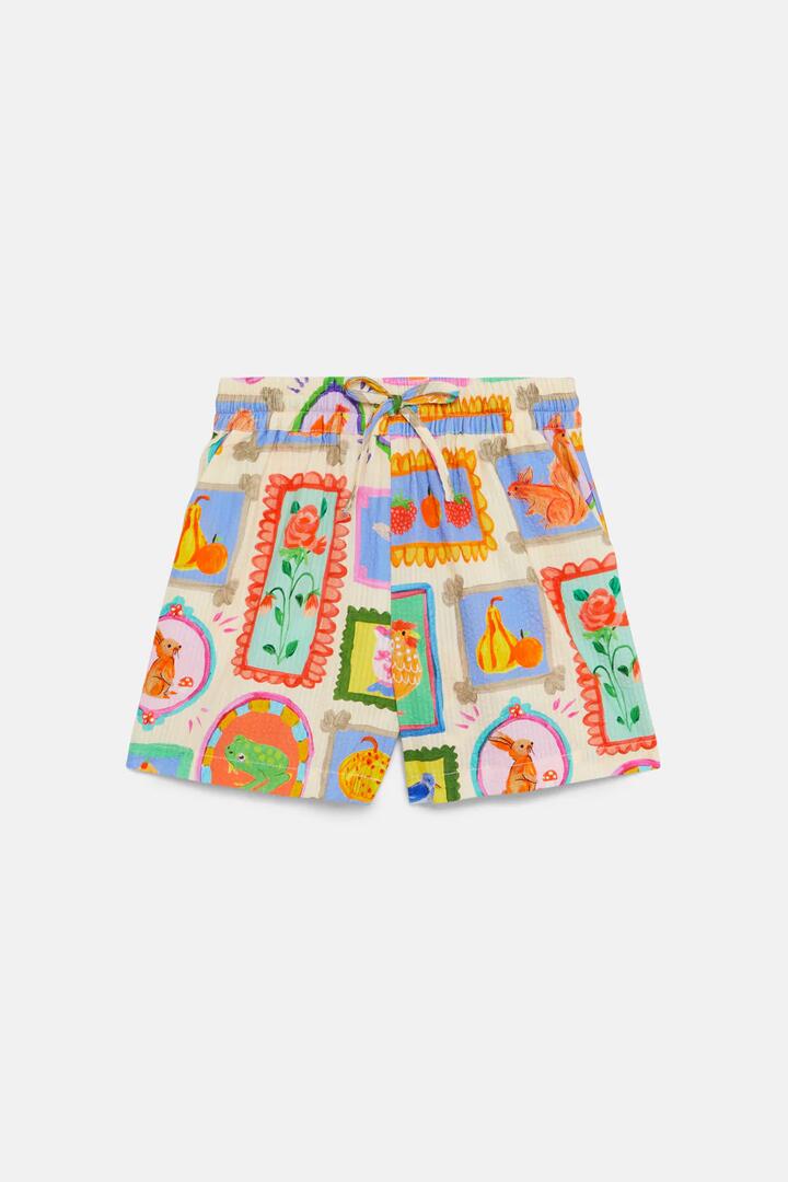 Image of a model wearing Shorts. Productname: Cottage Kids Shorts in Cream colour by brand - Princess Highway Kids