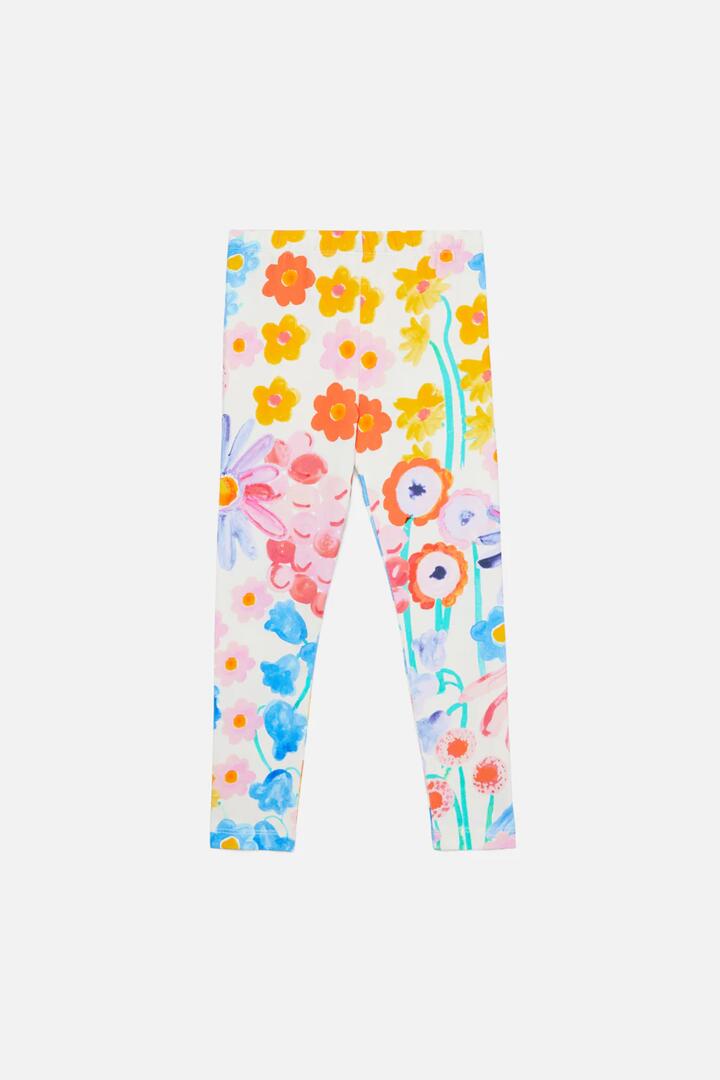 Image of a model wearing Pants. Productname: Fantasy Kids Legging in White colour by brand - Princess Highway Kids