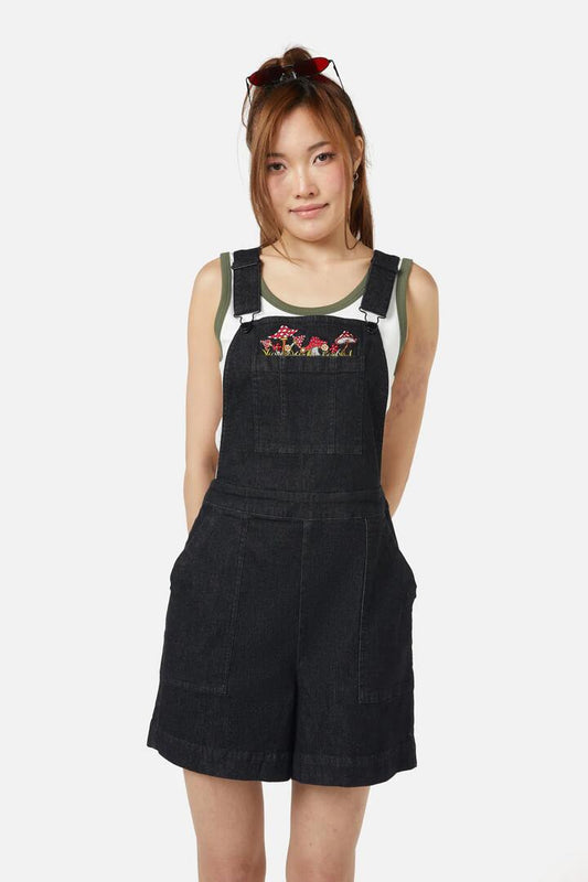 Image of a model wearing Outerwear. Productname: Field Shroom Jumpsuit in Black colour by brand - Dangerfield