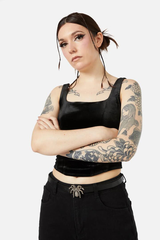 Image of Accessories. Productname: Spider Buckle Belt in Black colour by brand - Dangerfield