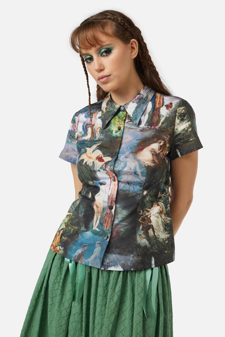 Image of a model wearing Tops. Productname: Love In Idleness Blouse in Multi colour by brand - Black Friday