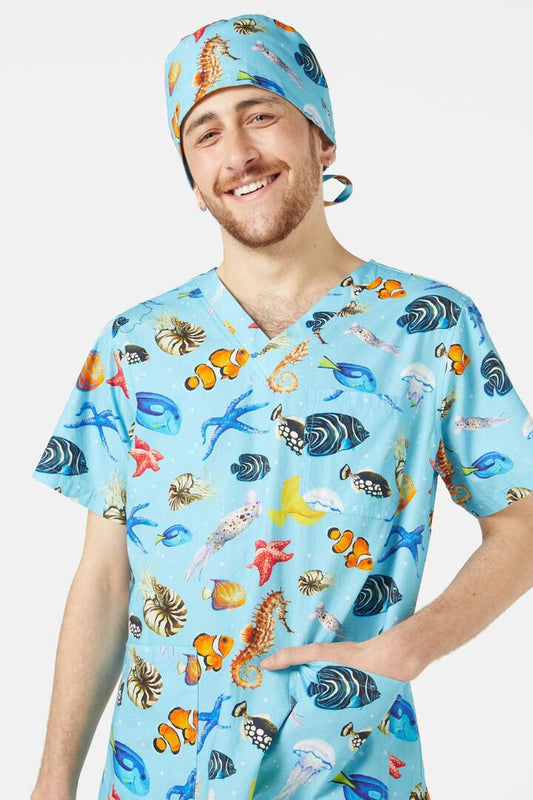 Image of Hats. Productname: Oceanic Scrub Hat in Blue colour by brand - Dangerfield