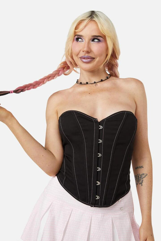 Image of Lingerie. Productname: Spagettea Strapless Corset Top in Black colour by brand - Dangerfield