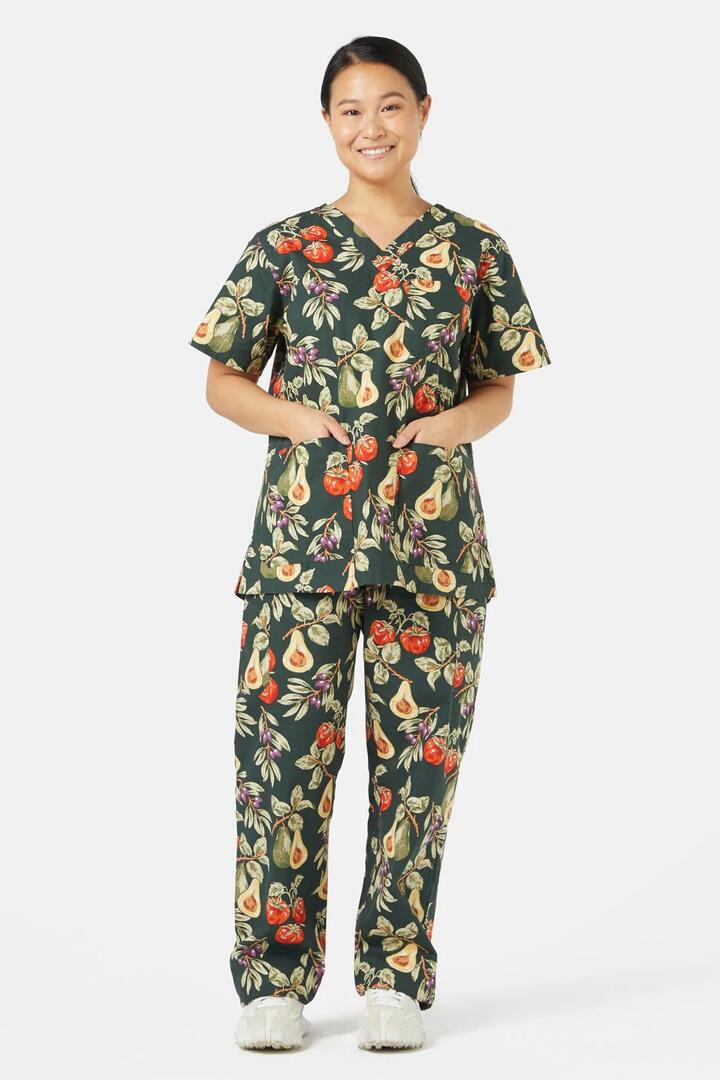 Image of a model wearing Uniforms & Workwear. Productname: Harvest Scrub Set in Green colour by brand - Princess Highway
