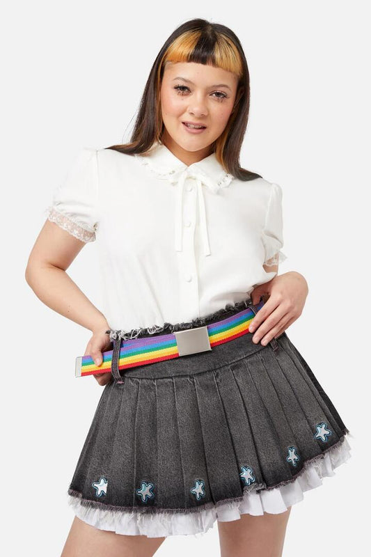 Image of Accessories. Productname: Pride Belt Rainbow in Rainbow colour by brand - Dangerfield