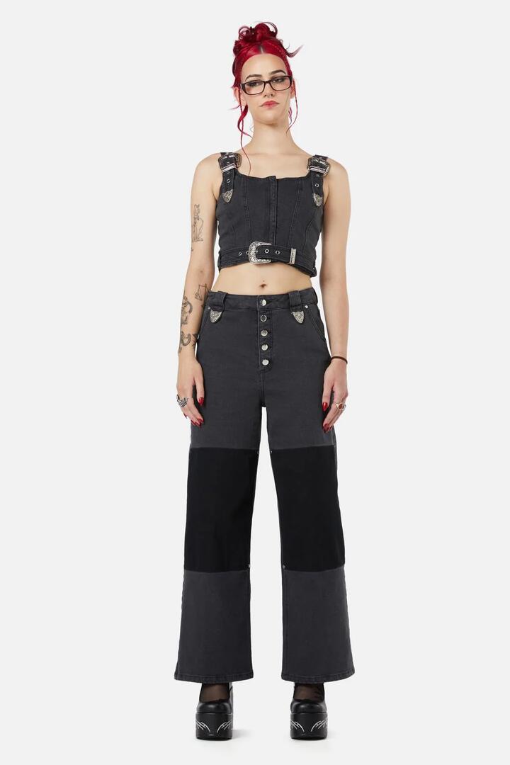 Image of a model wearing Denim. Productname: Deadwood Jeans in Black colour by brand - Black Friday