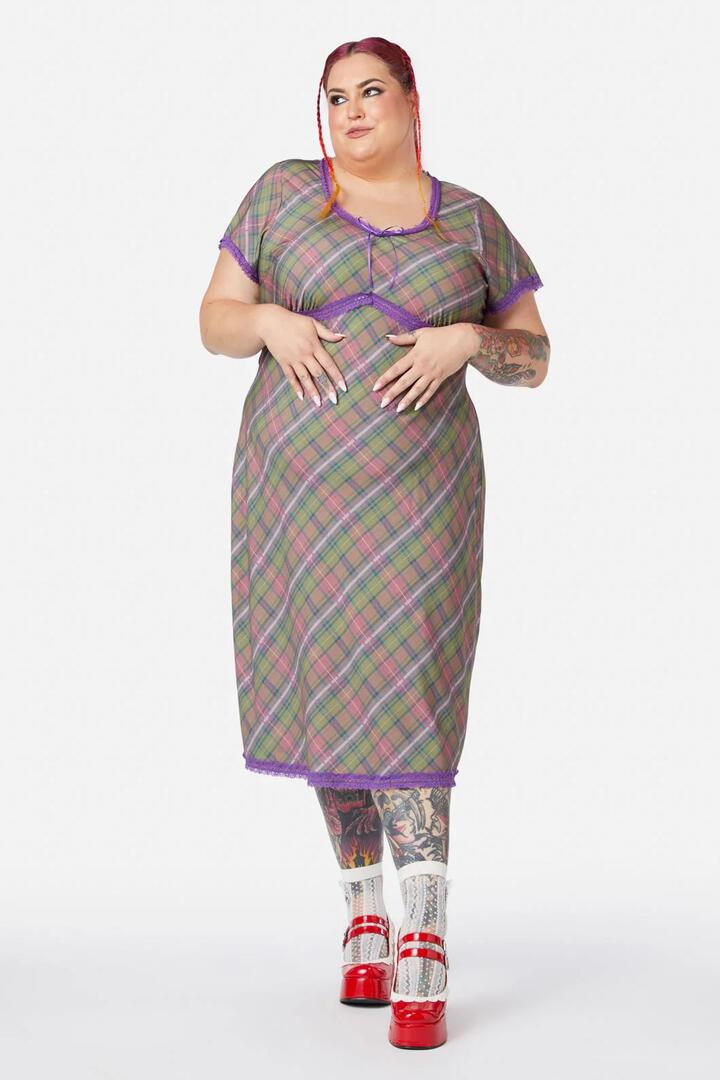 Image of a model wearing Dress. Productname: Curve Lola Dress in Multi colour by brand - Black Friday