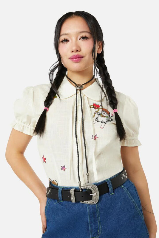 Image of Accessories. Productname: Bolo Tie Sheriff in Silver colour by brand - Dangerfield