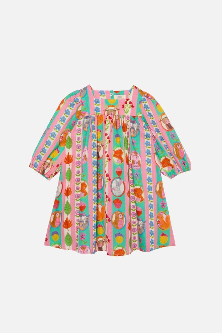Image of Dresses. Product name - Woodland Stripe Kids Dress in Multi colour by brand - Princess Highway Kids