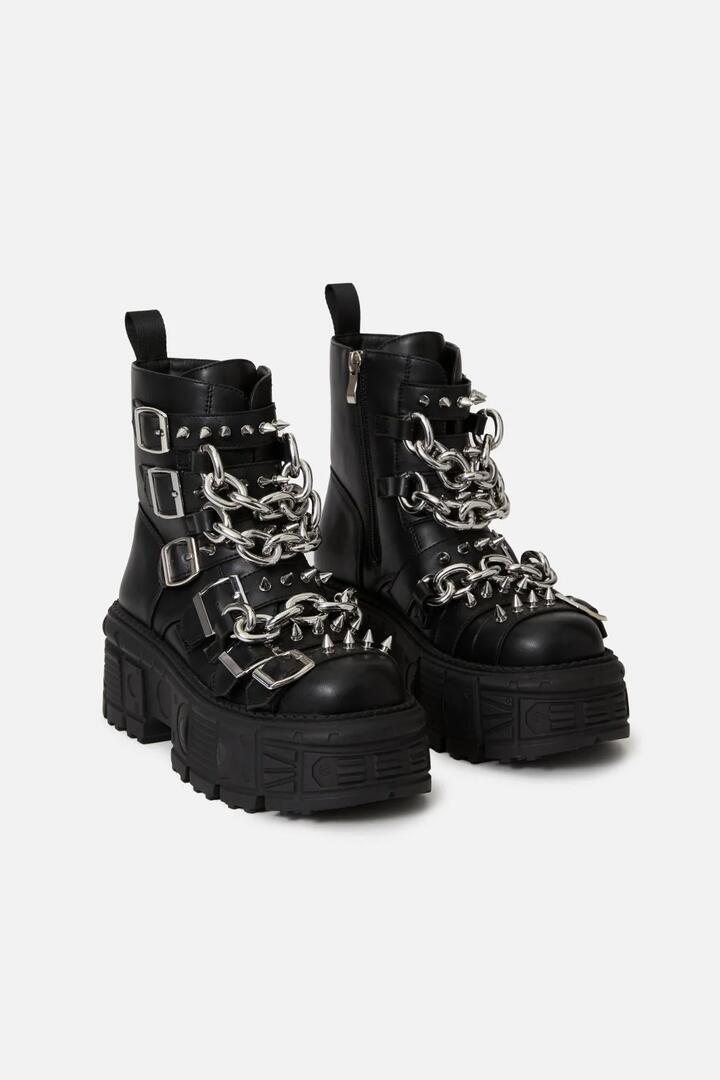 Image of Footwear. Productname: Bold Buckled Shoes in Black colour by brand - Black Friday
