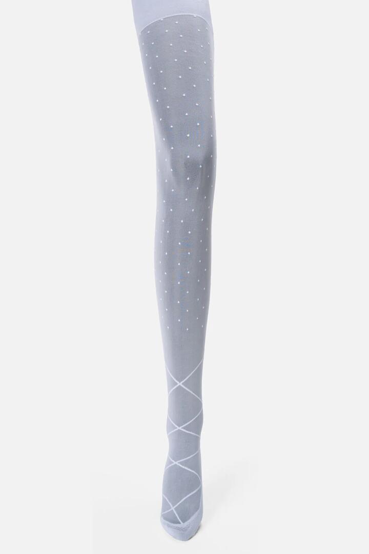Image of Lingerie. Productname: Cream Spot & Bow Tights in Cream colour by brand - Princess Highway