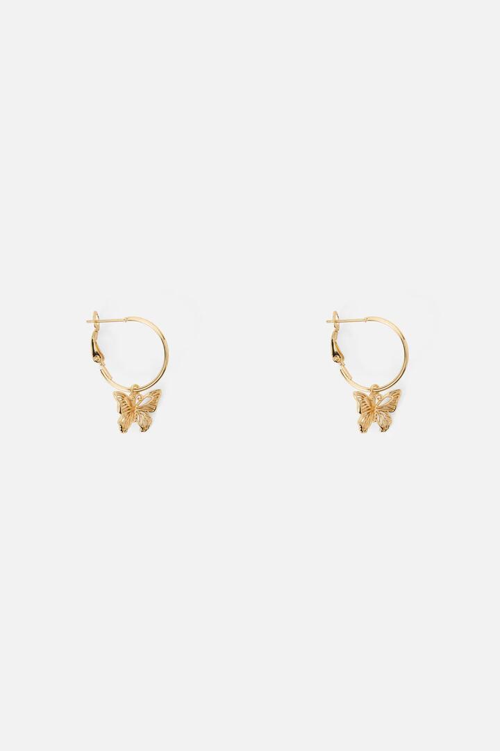 Image of Earrings. Productname: Butterfly Sleeper Earrings in Gold colour by brand - Princess Highway