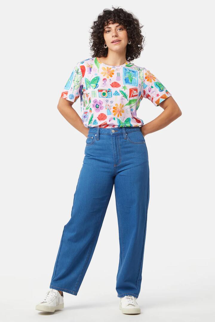 Image of a model wearing Denim. Productname: Pacific Jean in Bright Blue colour by brand - Gorman