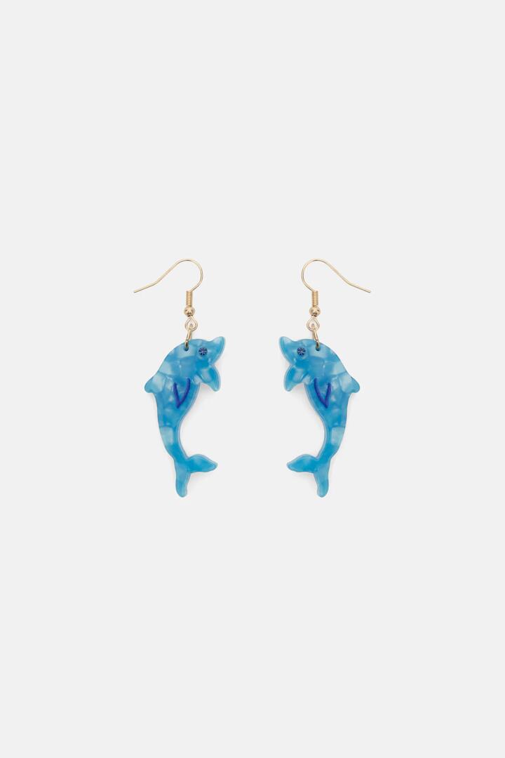 Image of Earrings. Productname: Dolphine Earring in Blue colour by brand - Gorman