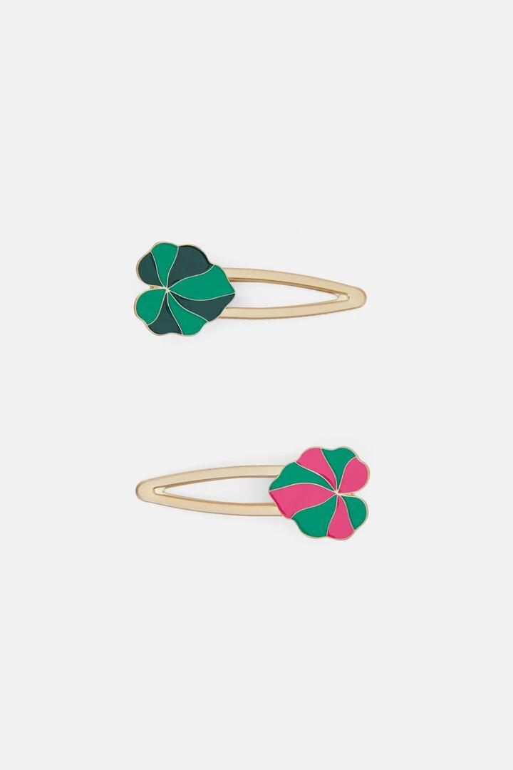 Image of Hair Accessories. Productname: Lotus Leaf Hair Clip Set in Multi colour by brand - Gorman