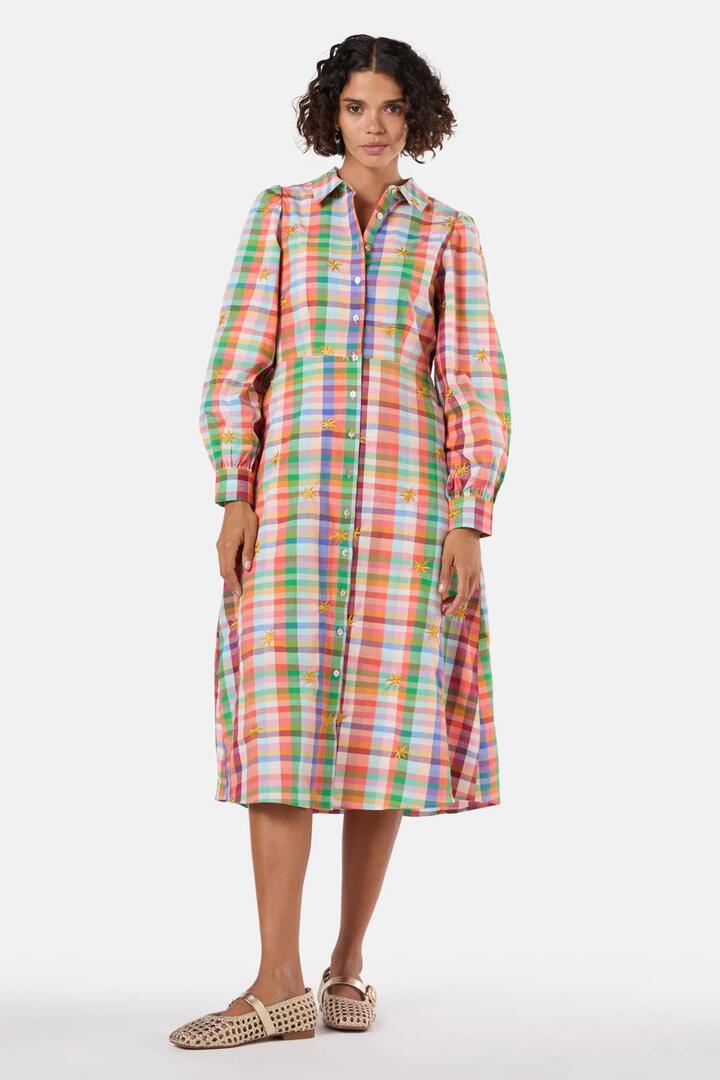 Image of Dresses. Productname: Starlight Midi Dress in Check colour by brand - Gorman