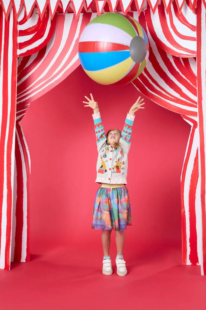 Image of a model wearing Skirts. Productname: Balloons Kids Skirt in Multi colour by brand - Gorman