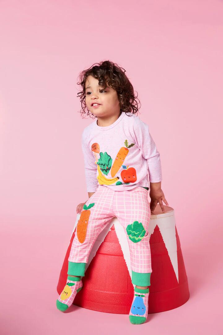 Image of a model wearing Tops. Productname: Fruity Baby LS Tee in Pink colour by brand - Gorman