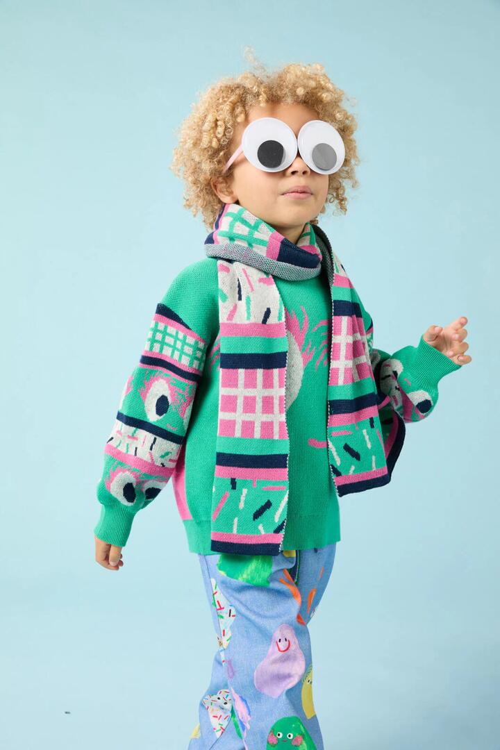 Image of Accessories. Productname: Look Out Kids Scarf in Multi colour by brand - Gorman