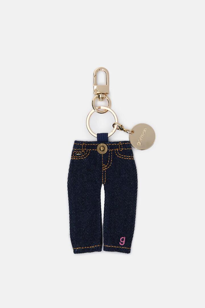Image of a model wearing Denim. Productname: Denim Jean Keyring in Multi colour by brand - Gorman