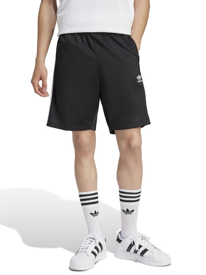 Image of a model wearing Shorts. Productname: Adidas Men's Firebird Short in Black/White colour by brand - Adidas
