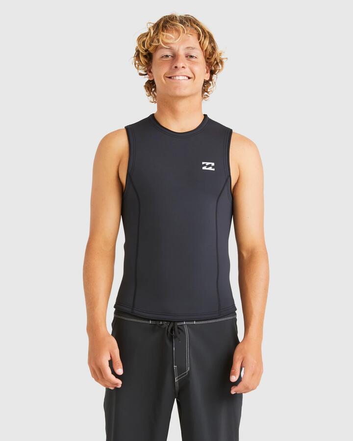 Image of Coats & Jackets. Product name - Billabong Mens 2/2 Abso Natural Wetsuit Vest Black in Black colour by brand - Billabong
