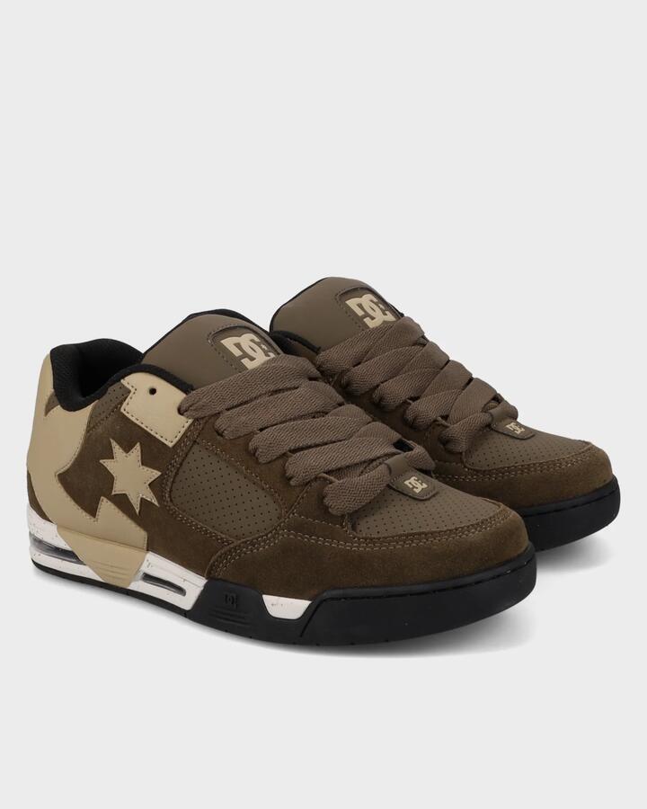 Image of Shoes. Product name - DC Shoes Mens Dc Commad Skate Shoes Olive/Black/Tan in Olive/Black/Tan colour by brand - DC Shoes