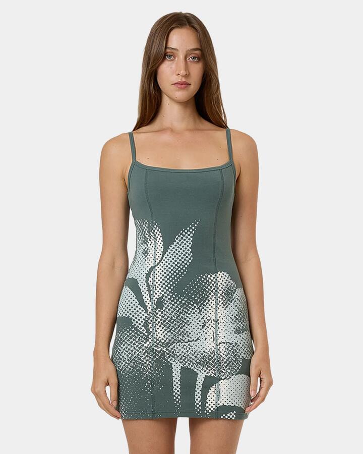 Image of Dresses. Productname: Thrills - Womens Infinite Dopamine Mini Dress - Green - in Green colour by brand - Thrills