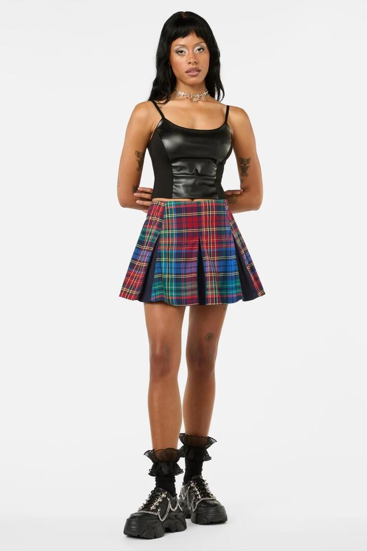 Image of a model wearing Skirts. Productname: Sainted Skort in Multi colour by brand - Black Friday