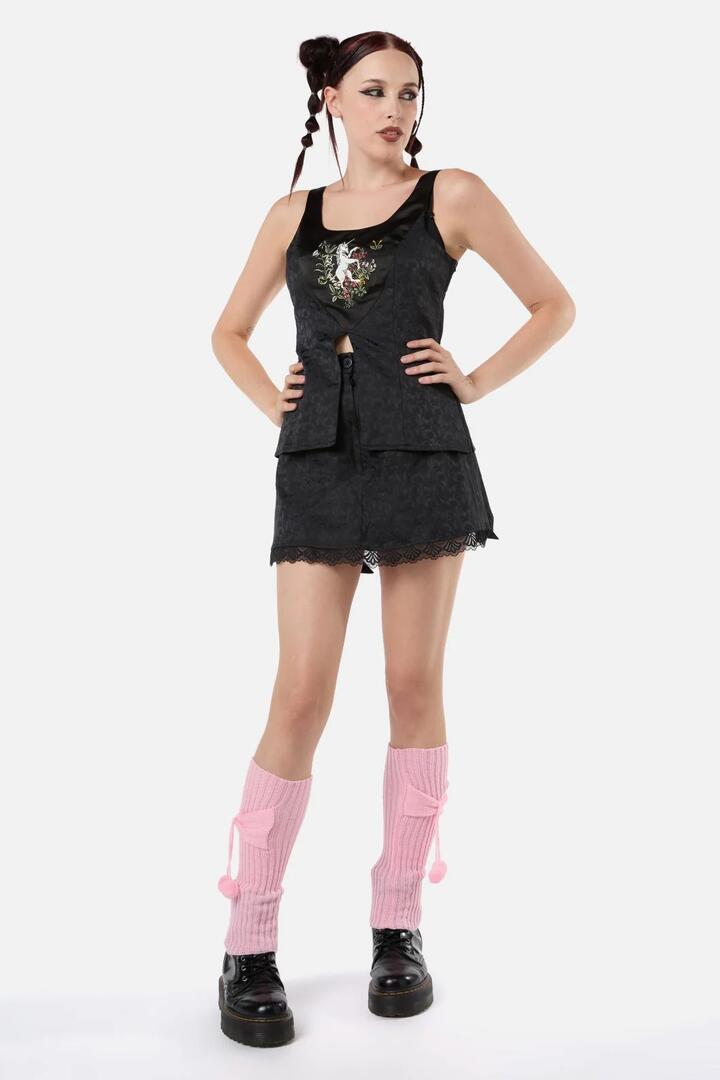 Image of Lingerie. Productname: Pink Bow Pom Legwarmers in Pink colour by brand - Dangerfield