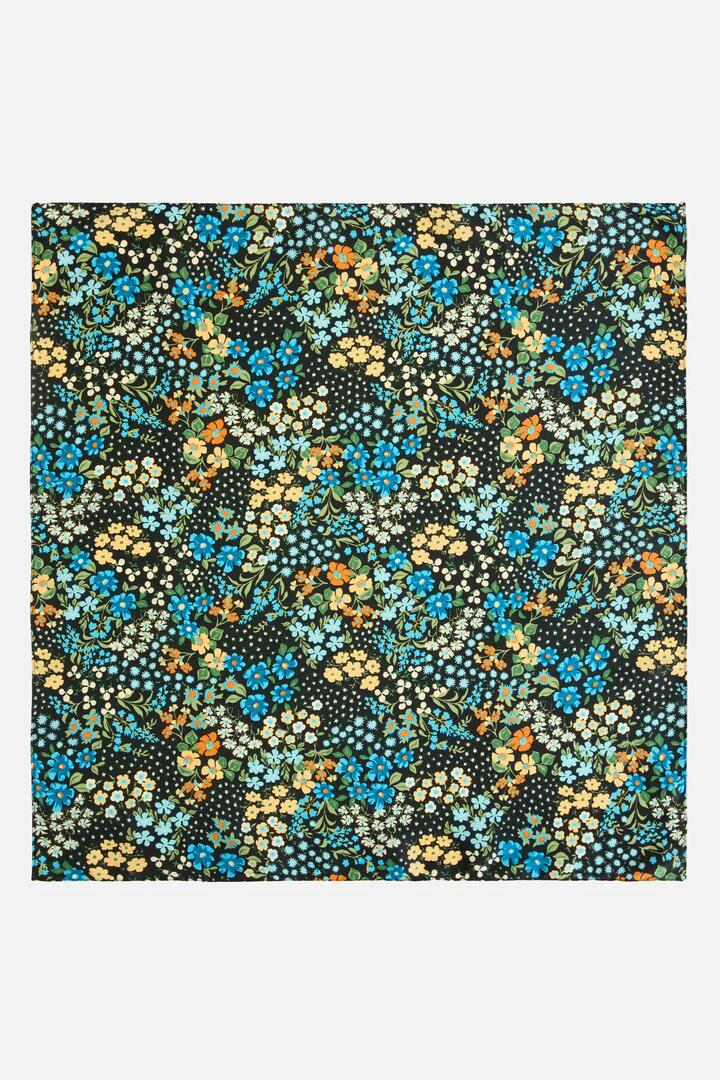Image of Accessories. Productname: Ada 90S Floral Satin Scarf in Green colour by brand - Princess Highway