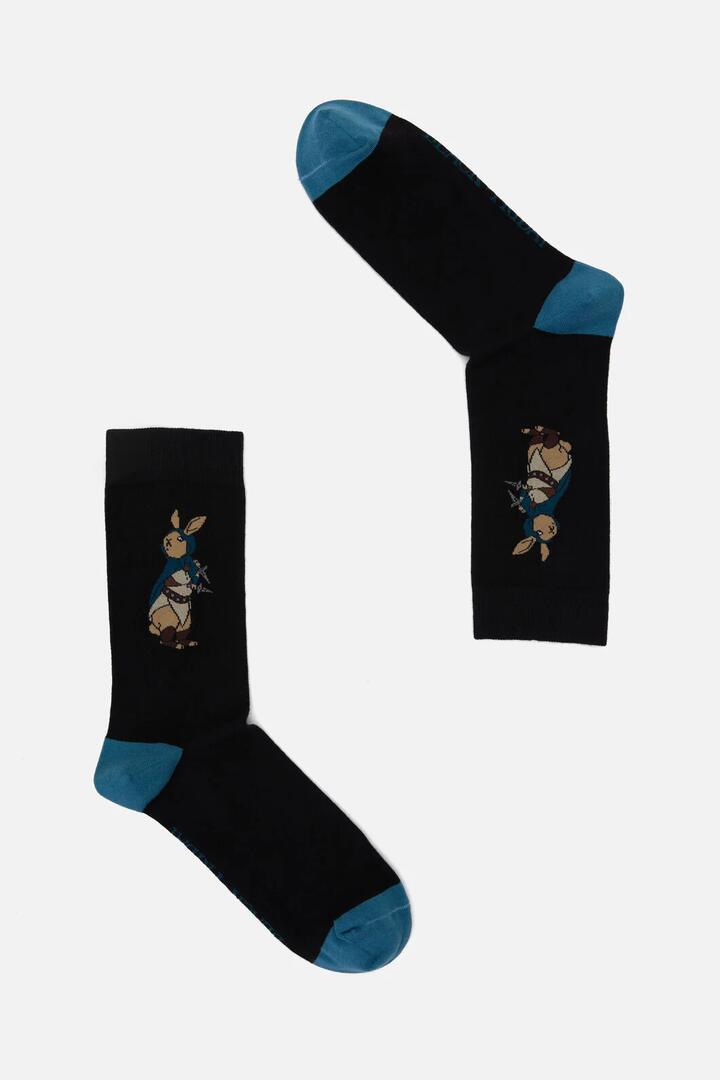 Image of Socks. Productname: Keeper Of The Woods RabbitSock in Black colour by brand - Black Friday