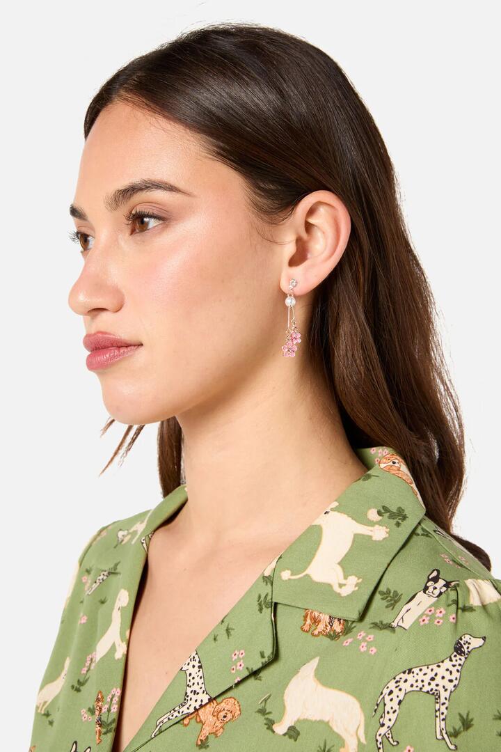 Image of Earrings. Productname: Blossom Drop Earrings in Pink colour by brand - Princess Highway