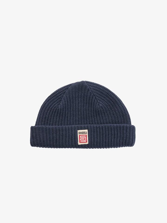 Image of Hats. Productname: S-Double Red Cube Low Beanie ONE SIZE WASHEDNAVY in WASHEDNAVY colour by brand - S-Double