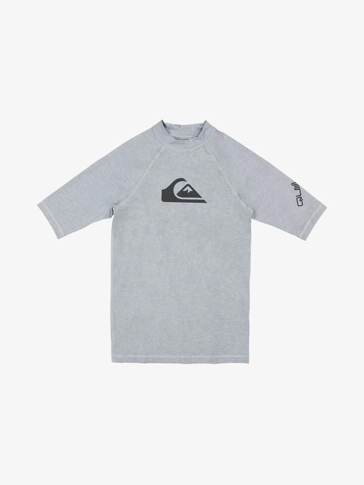 Image of Coats & Jackets. Productname: Quiksilver Boys 8-16 All Time Rash Vest Quarry Heather - in Quarry Heather colour by brand - Quiksilver