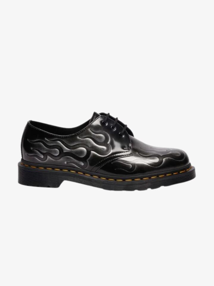 Image of Shoes. Productname: Dr Martens 1461 Inferno Shoes in Silver Arcadia colour by brand - Dr Martens