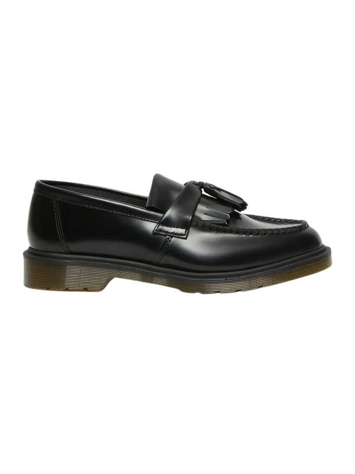 Image of Flats. Productname: Dr Martens Adrian Tassel Loafer in Black Smooth colour by brand - Dr Martens