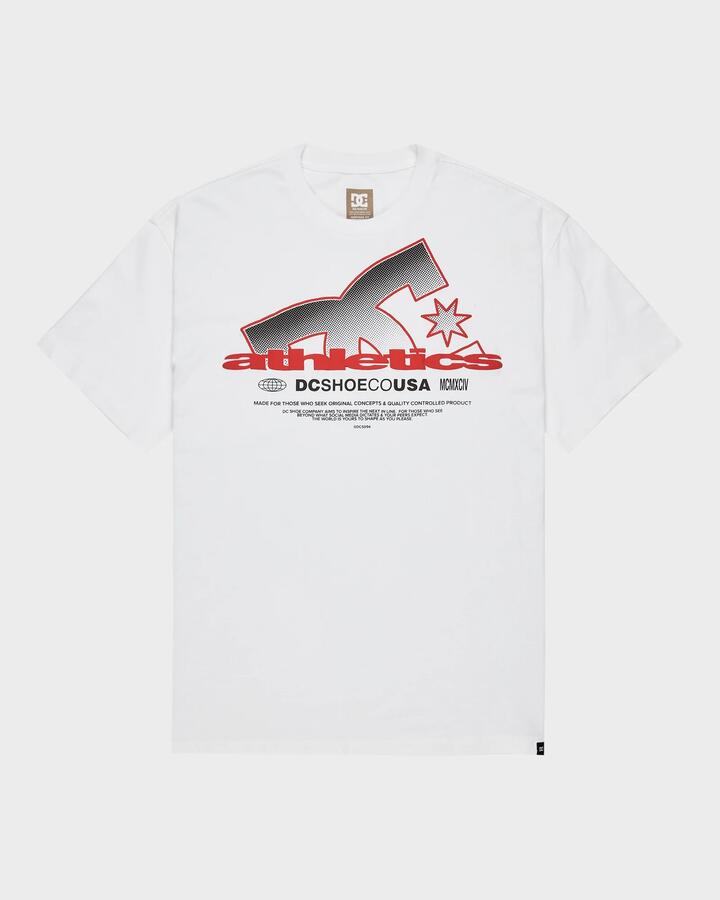 Image of T-Shirts. Product name - DC Shoes Mens Slathetic T-Shirt White in White colour by brand - DC Shoes