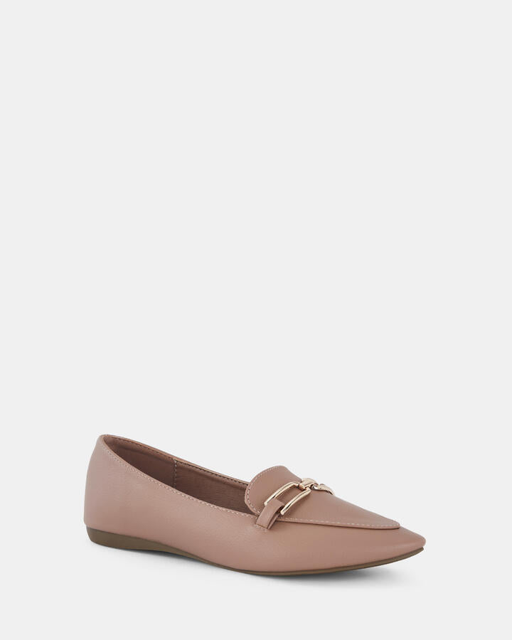 Image of Flats. Product name - Cremona Almond Flats in Tan colour by brand - Novo