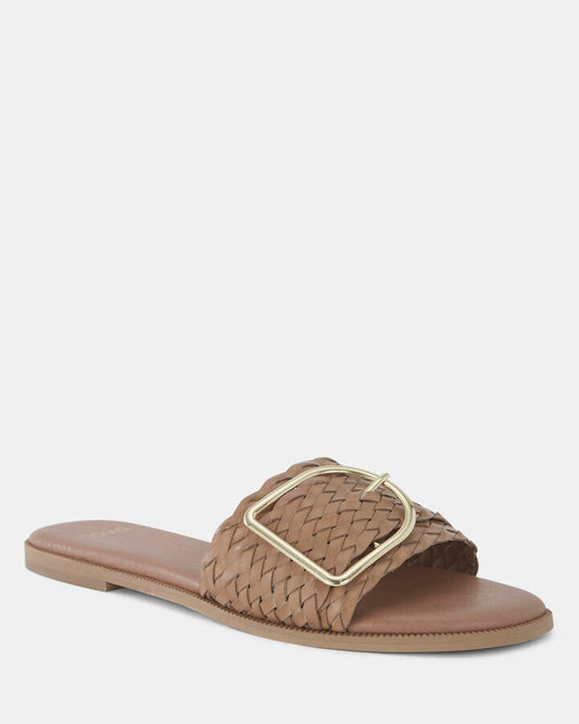 Image of Sandals. Productname: RENE ALMOND PLAIT Women's Thongs Novo Sandals in Almond Plait colour by brand - Novo