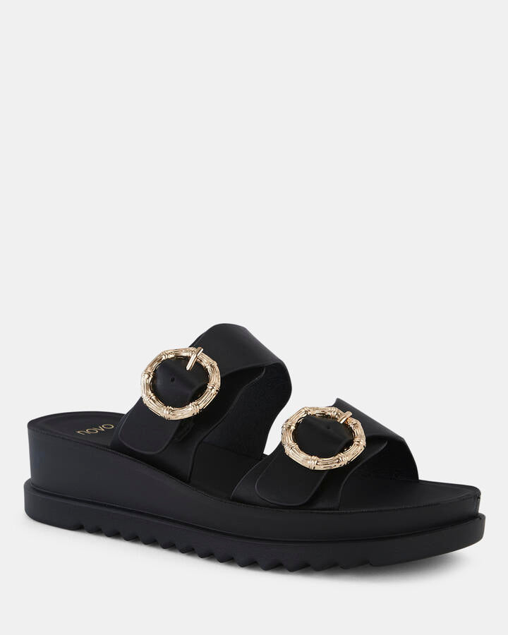 Image of Boots. Productname: BODIE BLACK Women's Wedge Novo Wedges in Black colour by brand - Novo