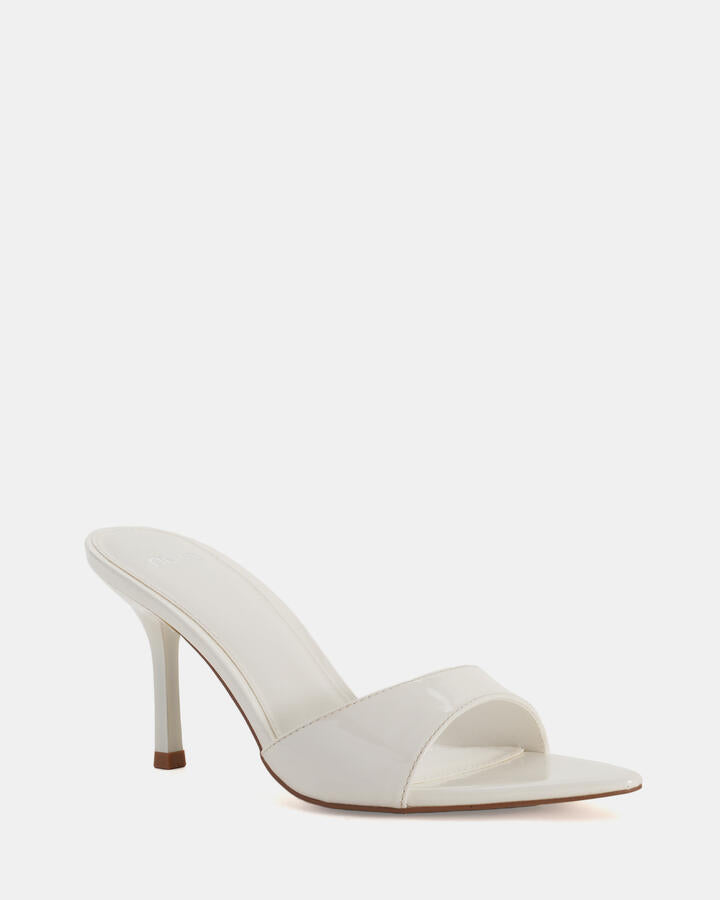 Image of Heels. Productname: Yolo: White Patent - Women's Strappy - High Heel in White colour by brand - Novo